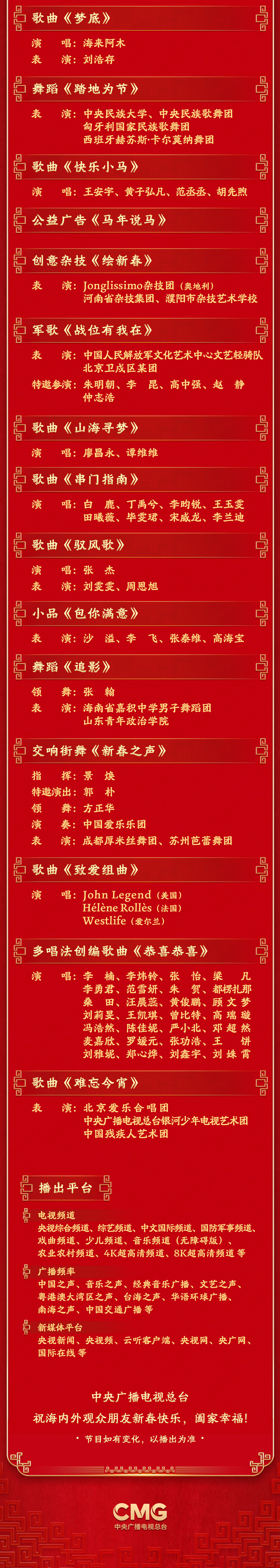 【#春晚节目单文字版来了#】#春晚合肥会场##春晚节目单#2026中央广播电视总