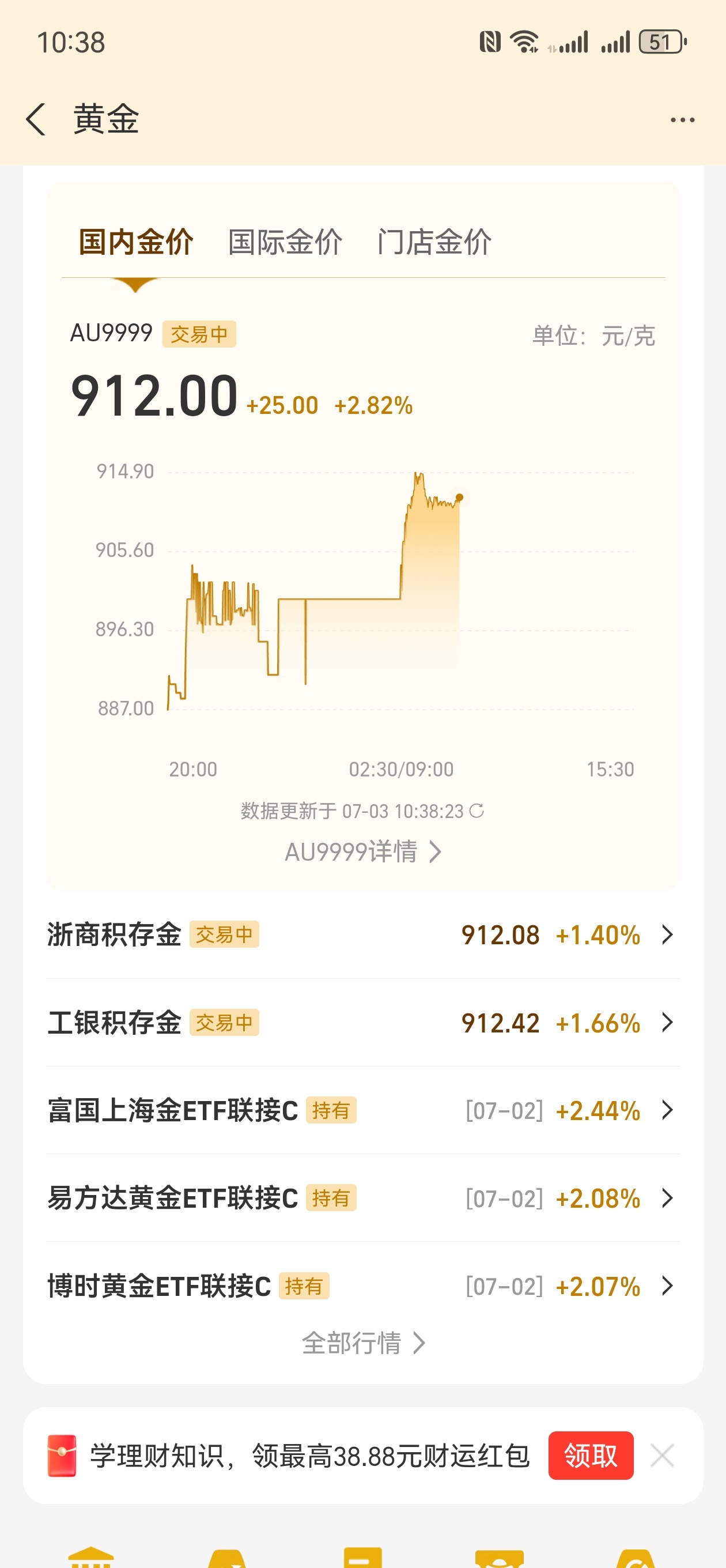 同花顺崩了 这是被大家抄底抄崩的吗？今天打开黄金页面，大涨，这是给大家一个轻松的