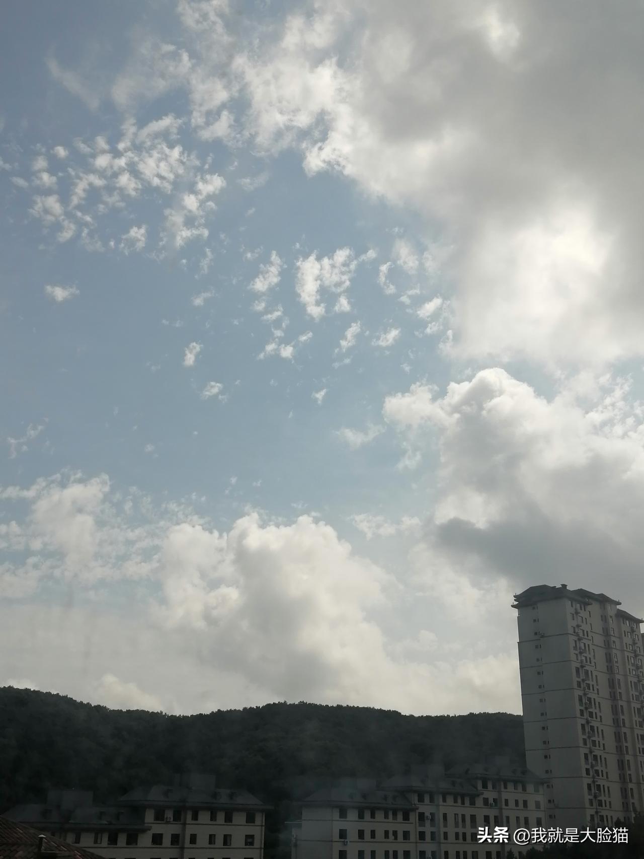 傍晚散步，看到天空中的晚霞，拉开了表演的序幕…姿态变换，就颜色也随之变换着，吸引