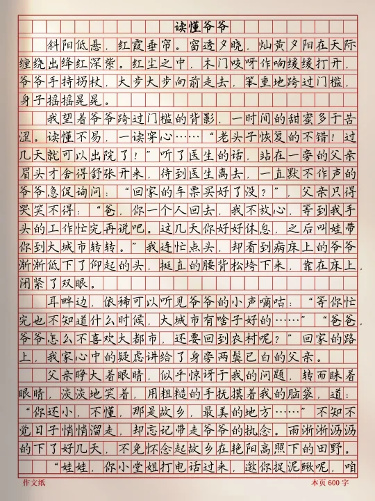 作文《读懂爷爷》