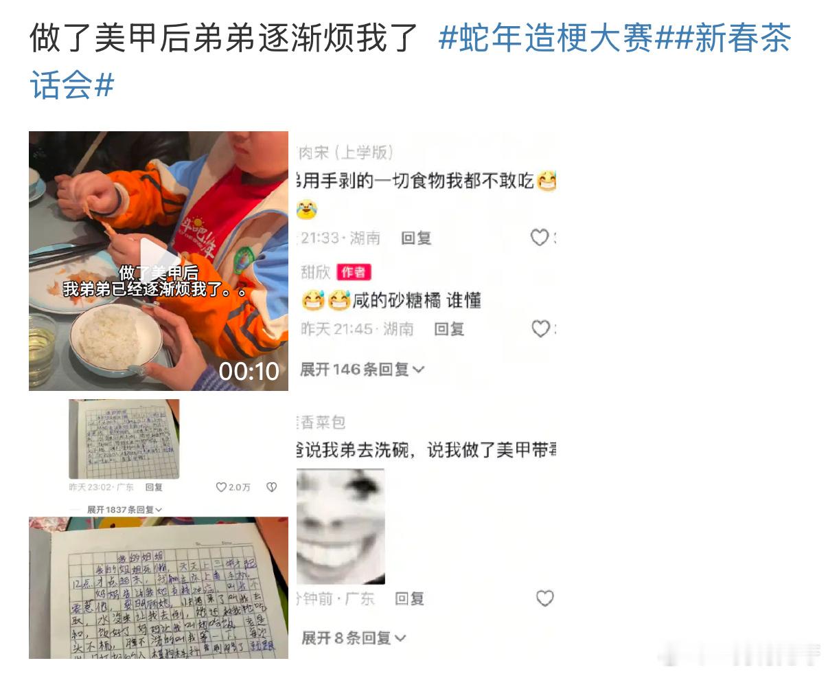 弟弟：很不高兴为你服务开学后寒假作文《假期里最难忘的事情》 我那做完美甲生活不能