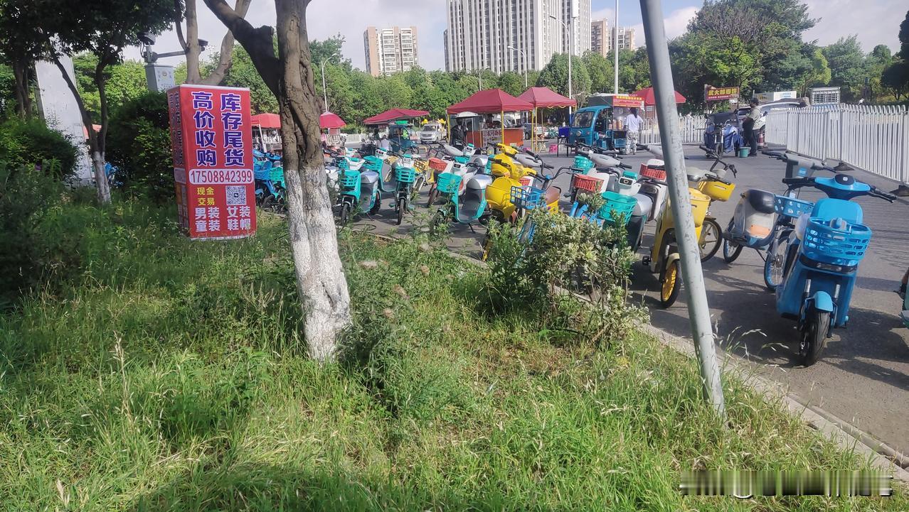 而且这个位置本来就停了一堆共享电动车，其中还有不少是青桔的。
结果付款的时候，它