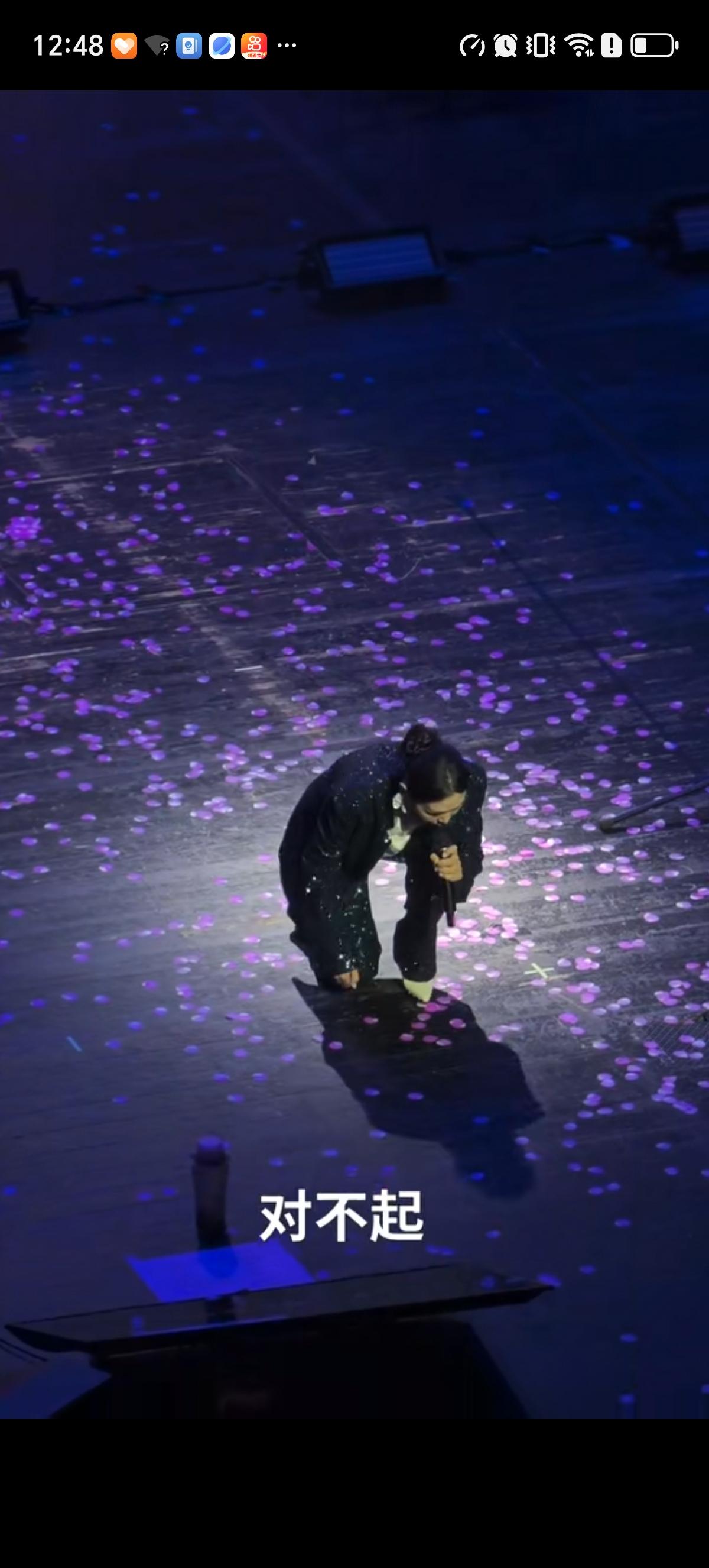 孙露在南京演唱会现场被歌迷们直接指出她假唱，为了平息众人的怒火，她当众表示：“人
