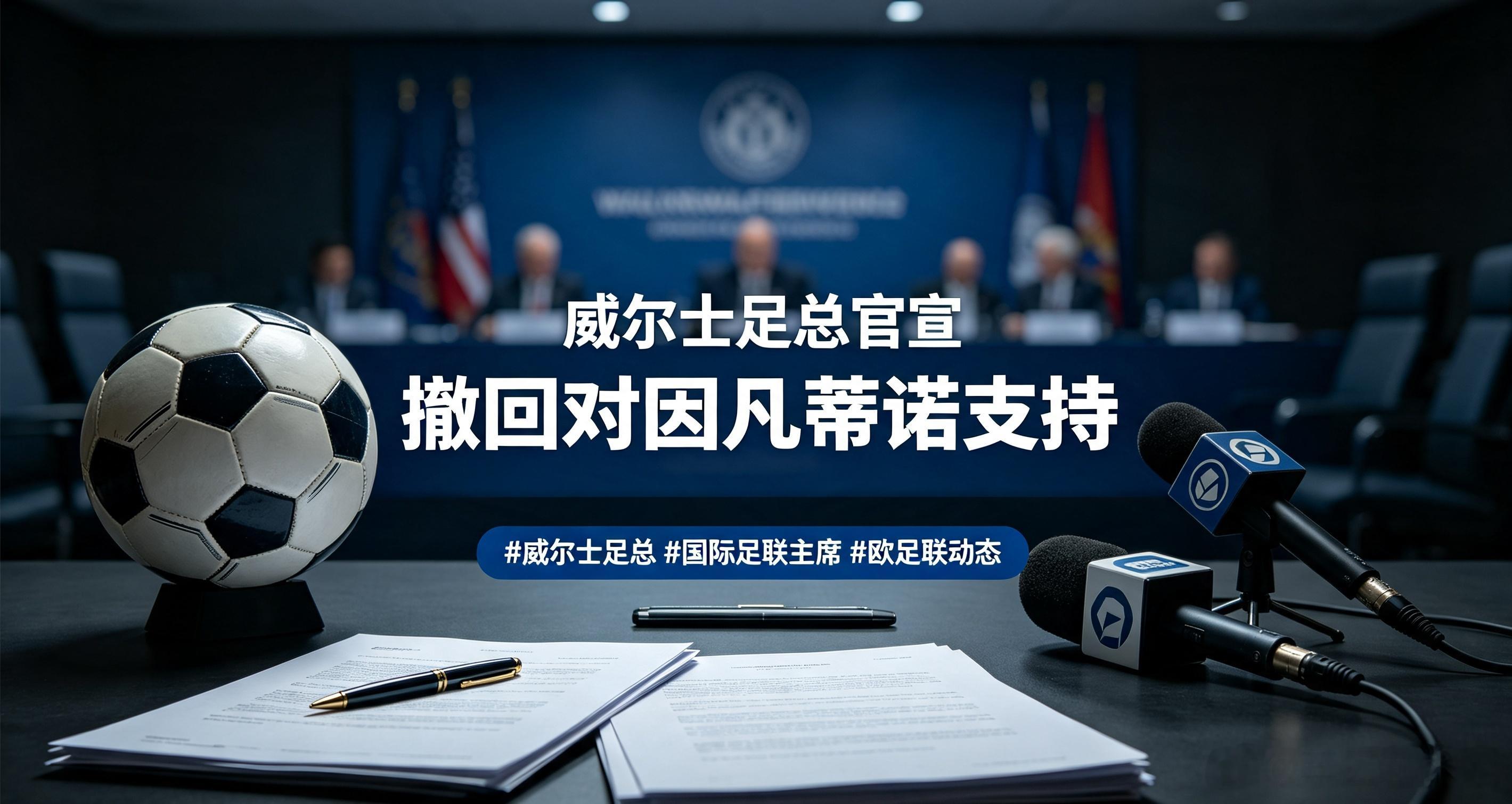 威尔士足总正式官宣撤回对因凡蒂诺竞选连任的支持，成为英国首家公开表态的足协，足坛