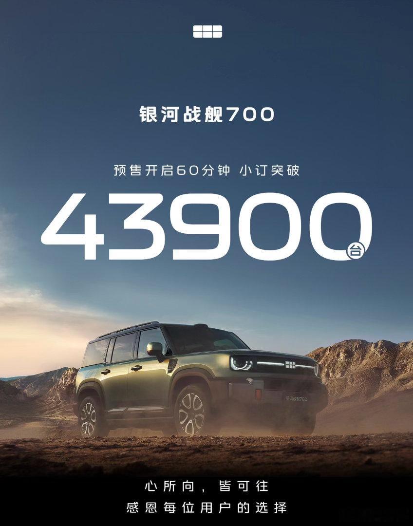吉利银河战舰700开启全球预售，售价19.98万起！更让人惊喜的是，谢霆锋成为它