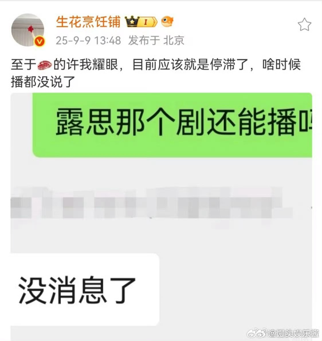 赵露思、陈伟霆《许我耀眼》停滞了，还能播出吗 ​​​