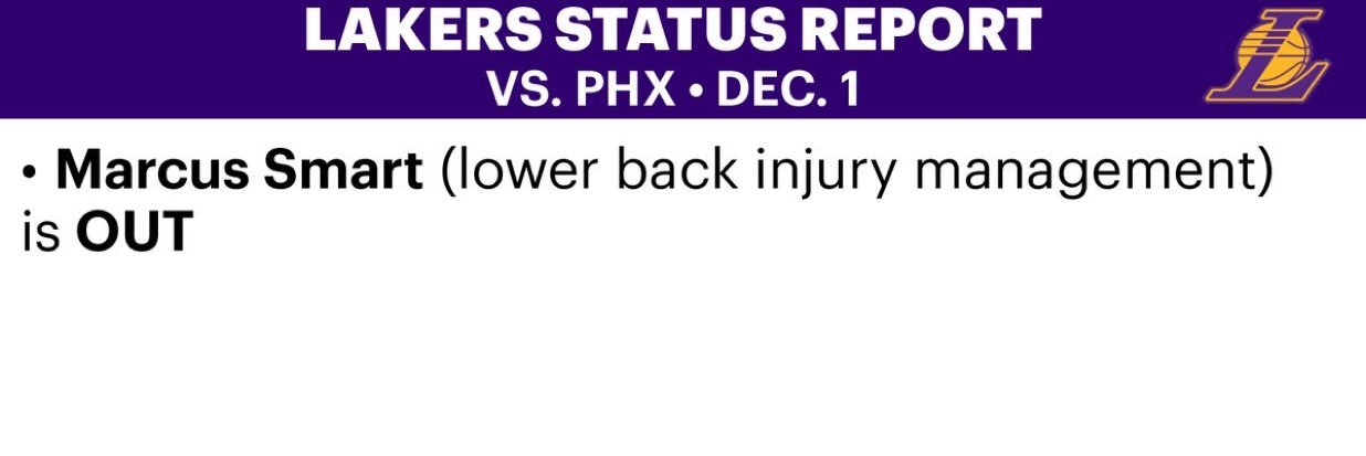 湖人更新伤病情况，詹姆斯缺阵一场后复出，艾顿膝盖无碍可以出战，斯玛特（下背部伤病