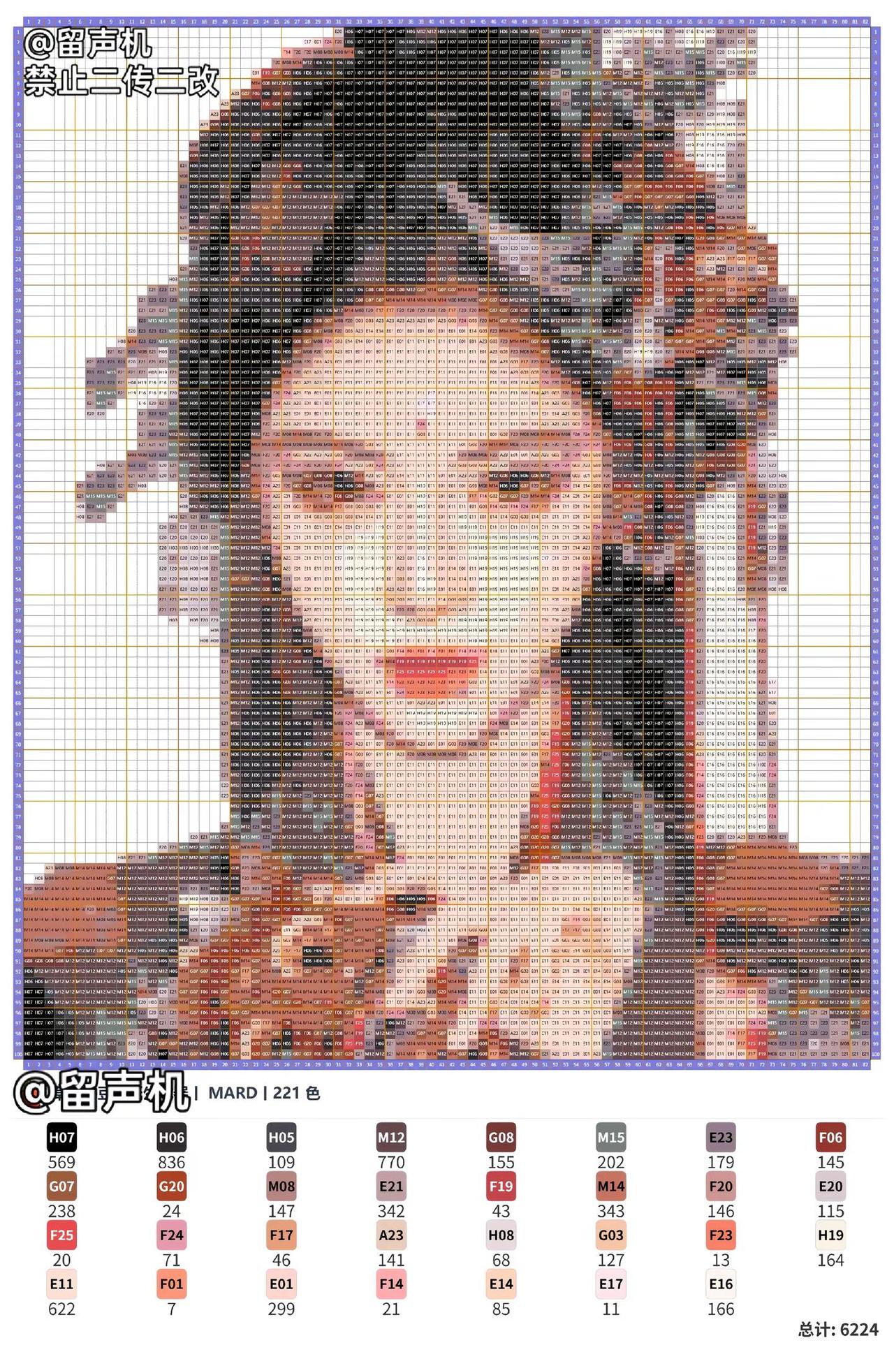 鞠婧祎 拼豆图纸。图二为镜像关注进群领高清图纸发布作品请标明图纸出处禁止二传二改