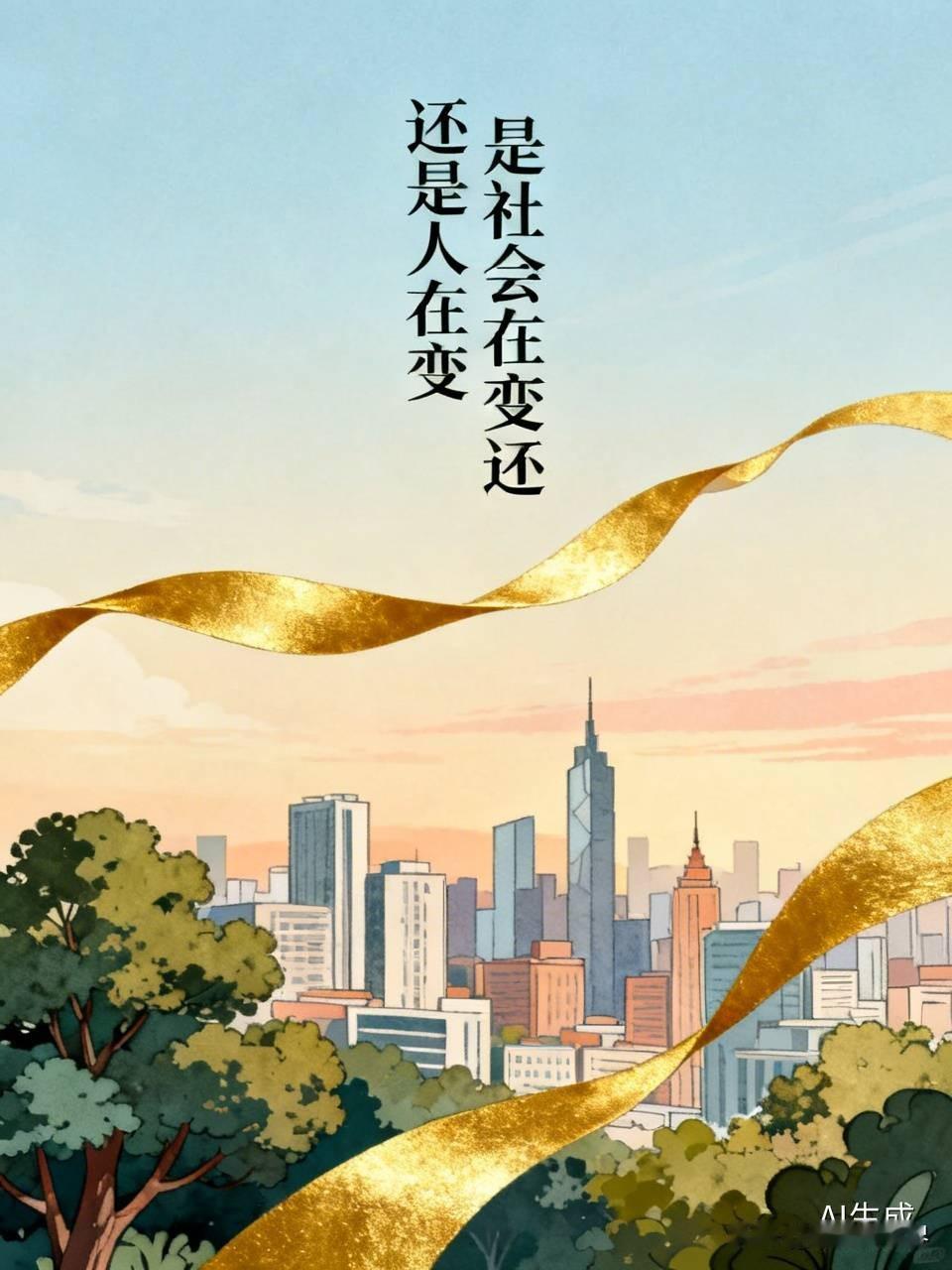 是社会在变还是人在变？感觉这俩就像鸡生蛋、蛋生鸡的问题。
现在人越来越现实，这是