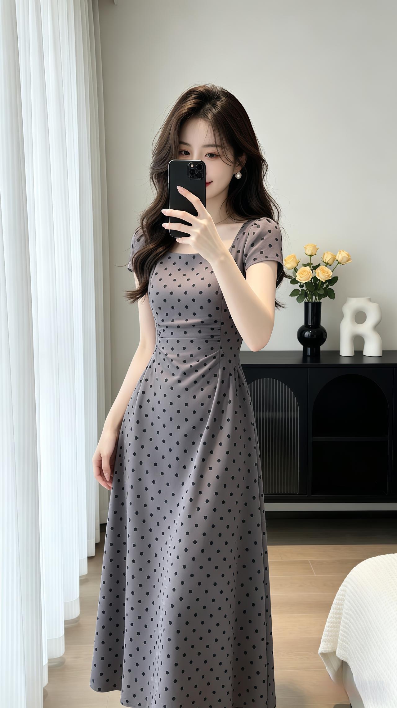 显瘦又高级的连衣裙 波点显瘦连衣裙 夏季穿搭穿搭气质穿搭