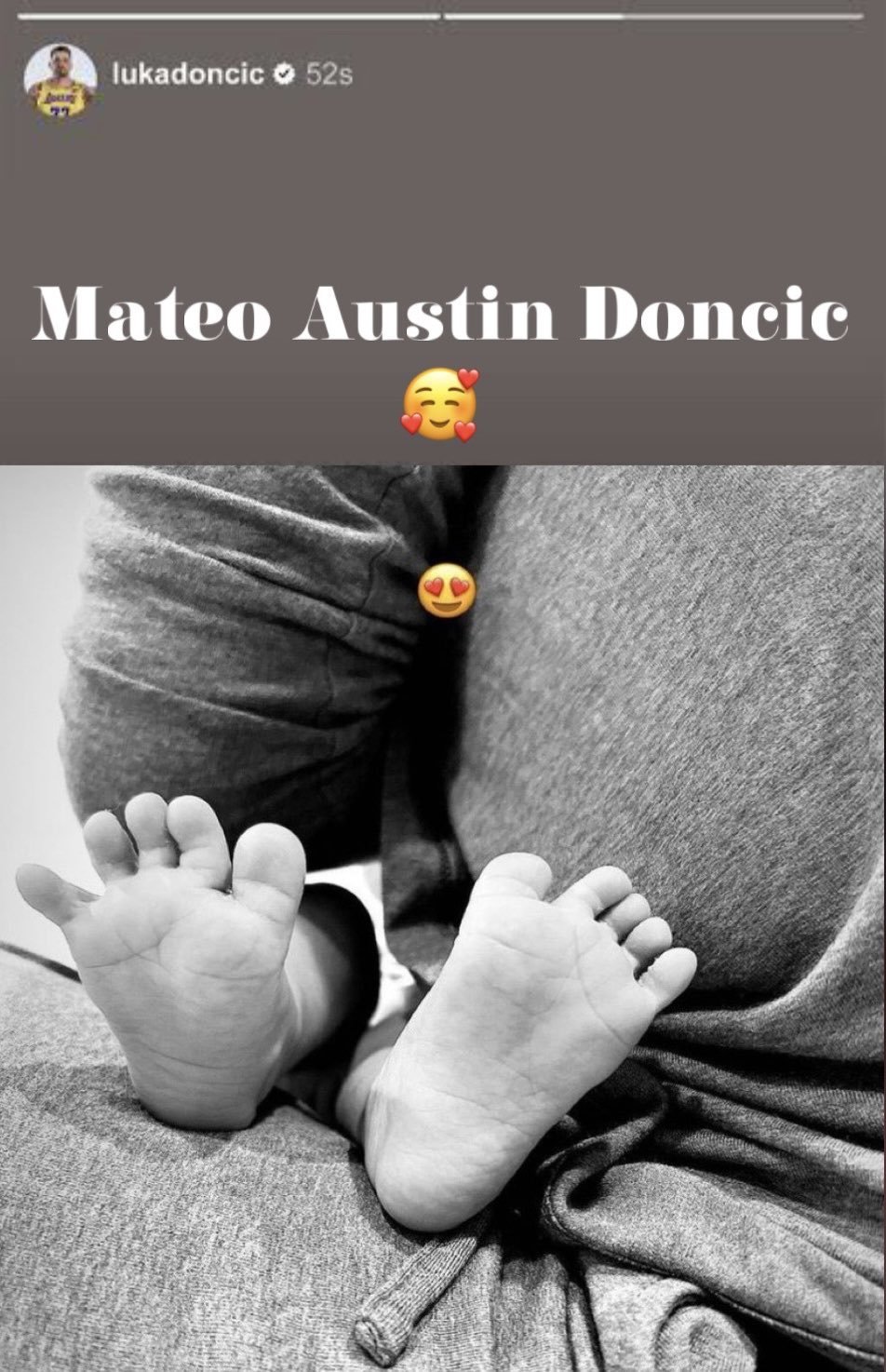 东契奇为第二个女儿取名：马特奥·奥斯汀·东契奇