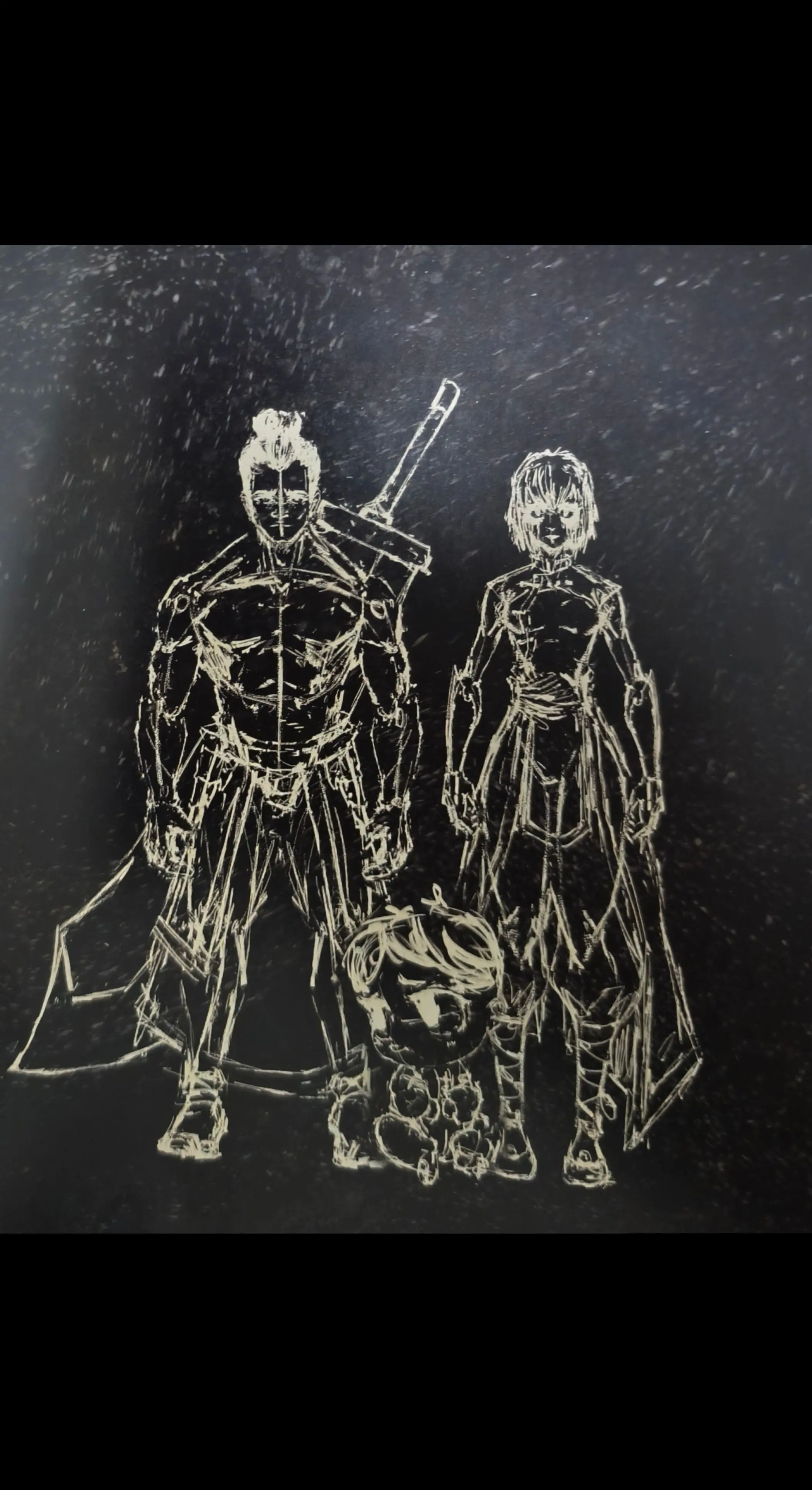 王嘉尔真的很会画画🥹。爸爸妈妈&小嘉