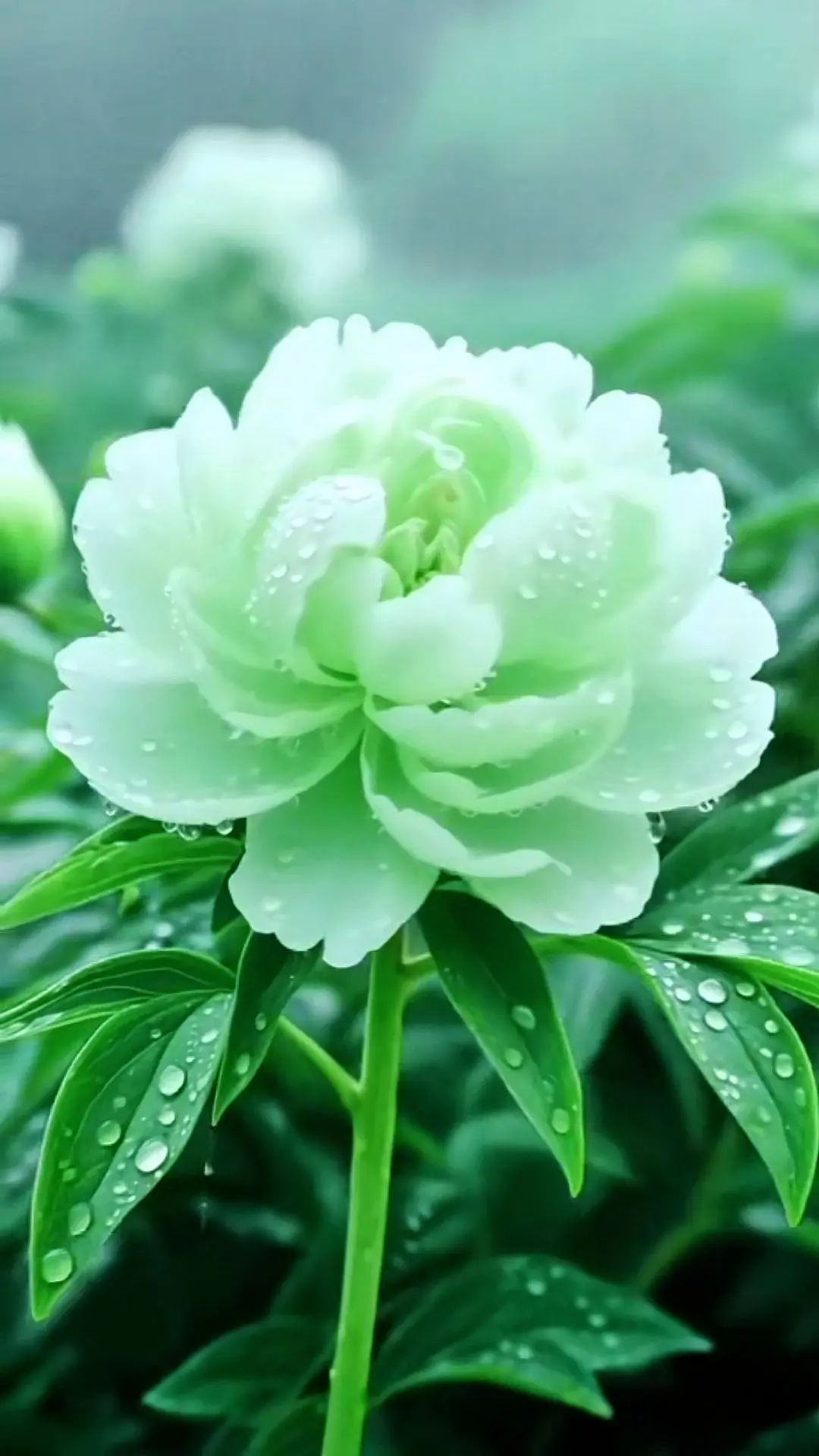 花与露珠的浪漫 雨中看牡丹