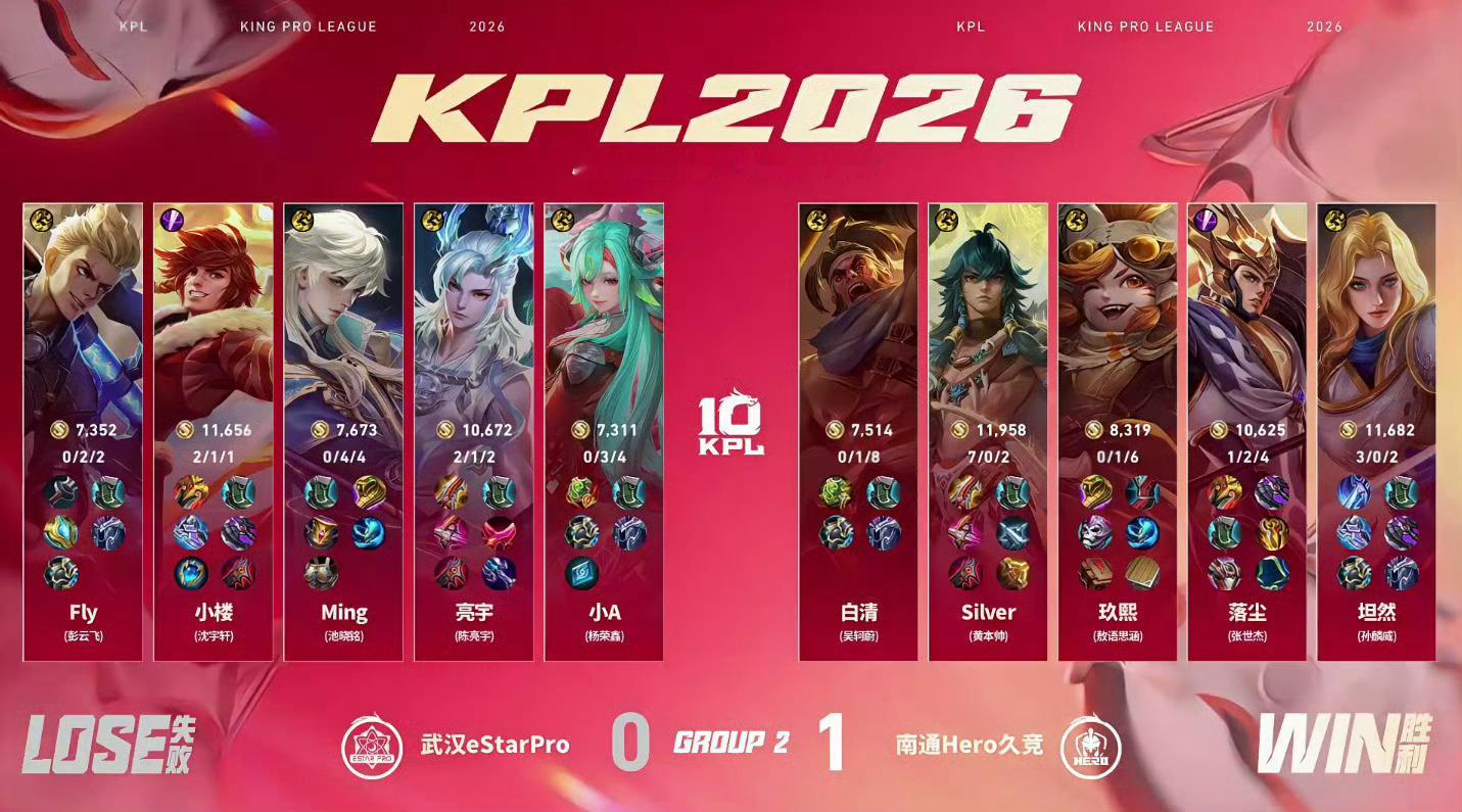 Silver苍决胜团四杀2026KPL夏季赛 常规赛第一轮W3D5Hero对战e