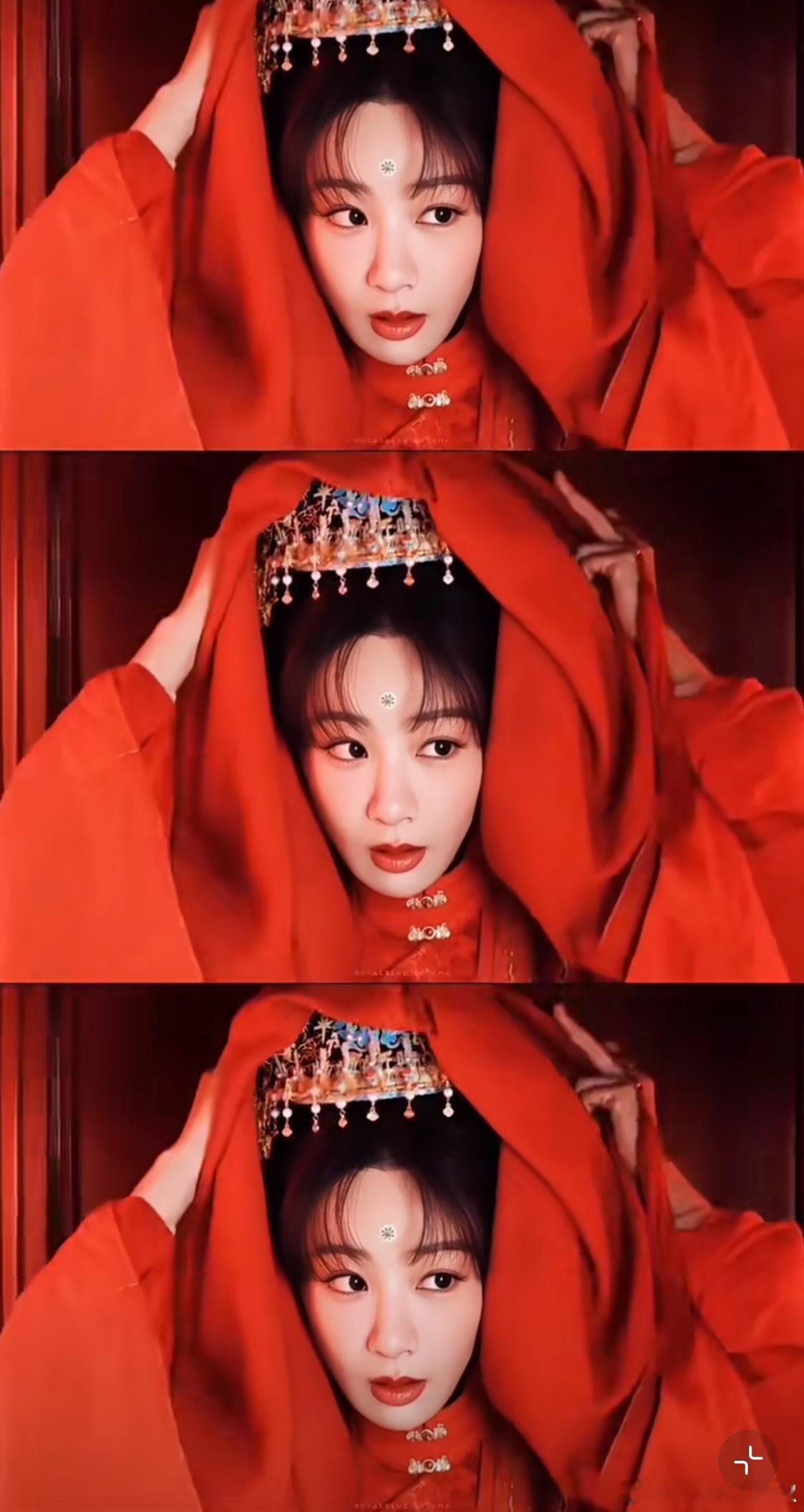 谁懂杨紫这幕有《上错花轿嫁对郎》的感觉，就带着懵懂俏皮的少女感，服道化也对味 