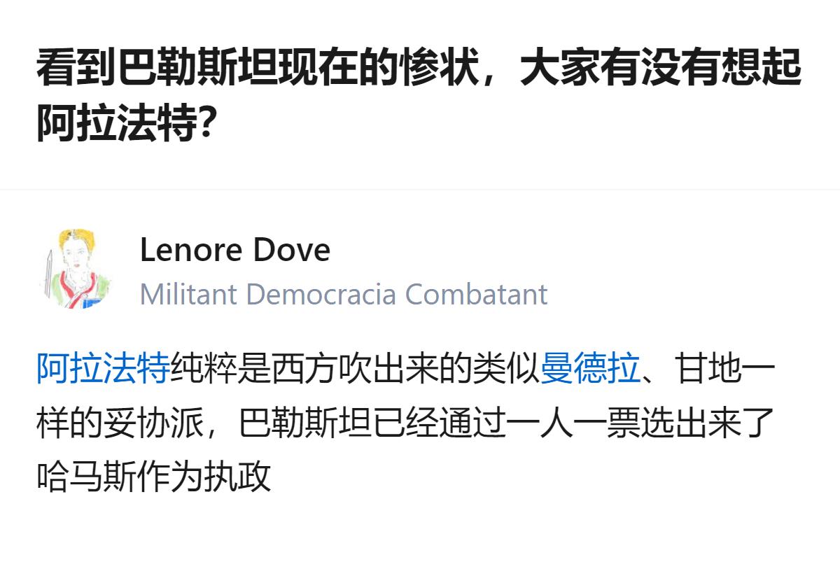 很难用一句话下结论，但有一点挺明显：阿拉法特的身份和巴解的起源，和那位二战战犯侯