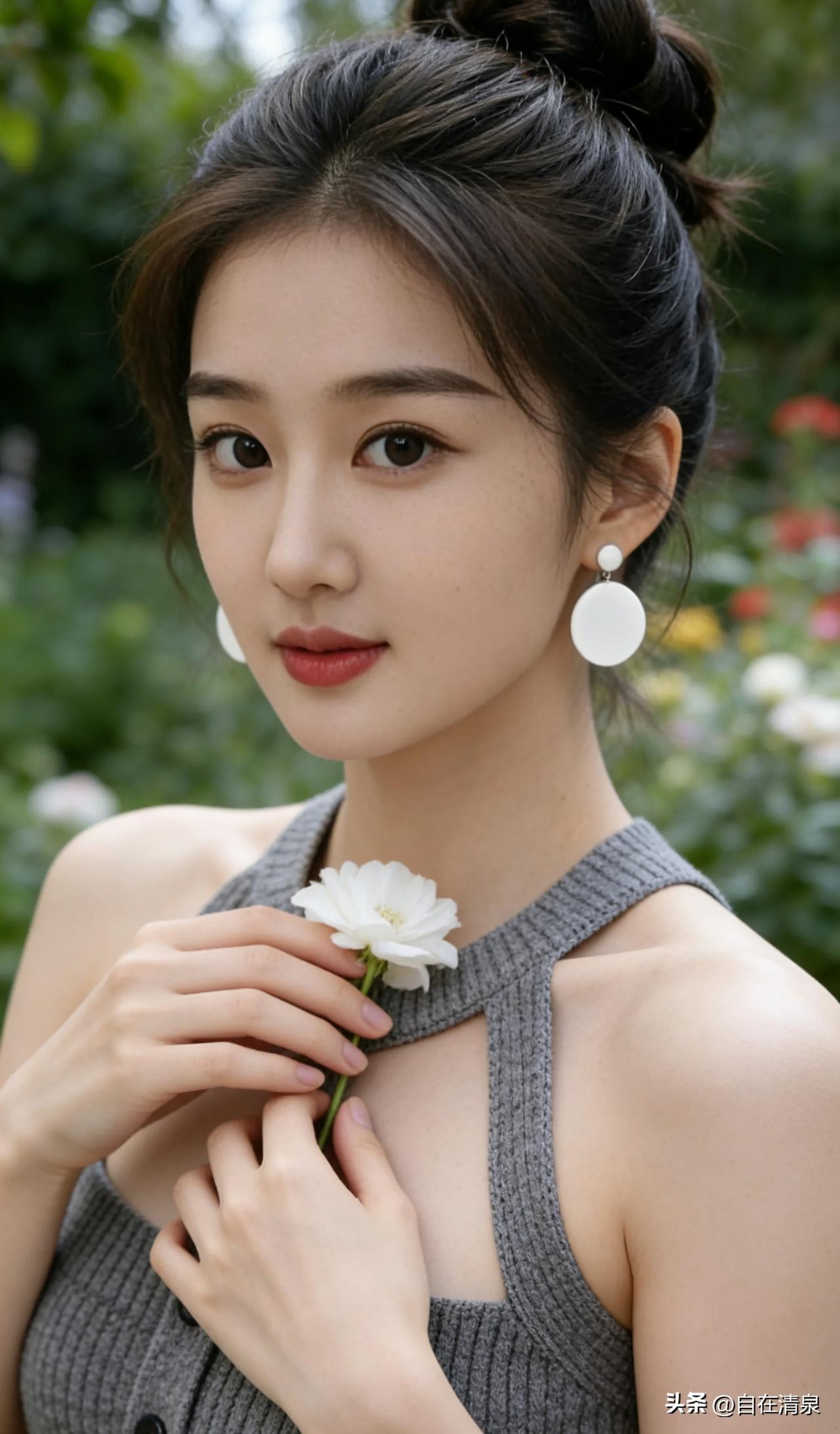 晒图笔记大赛公交上，一美女站在我旁边，那气质、那长相，绝了！我想表现下，就起身给