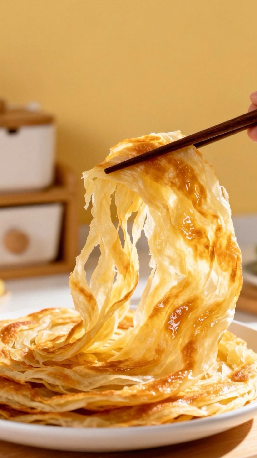 早起不想费心做饭的一定要囤这款原味手抓饼！不用解冻，平底锅少油煎几分钟...