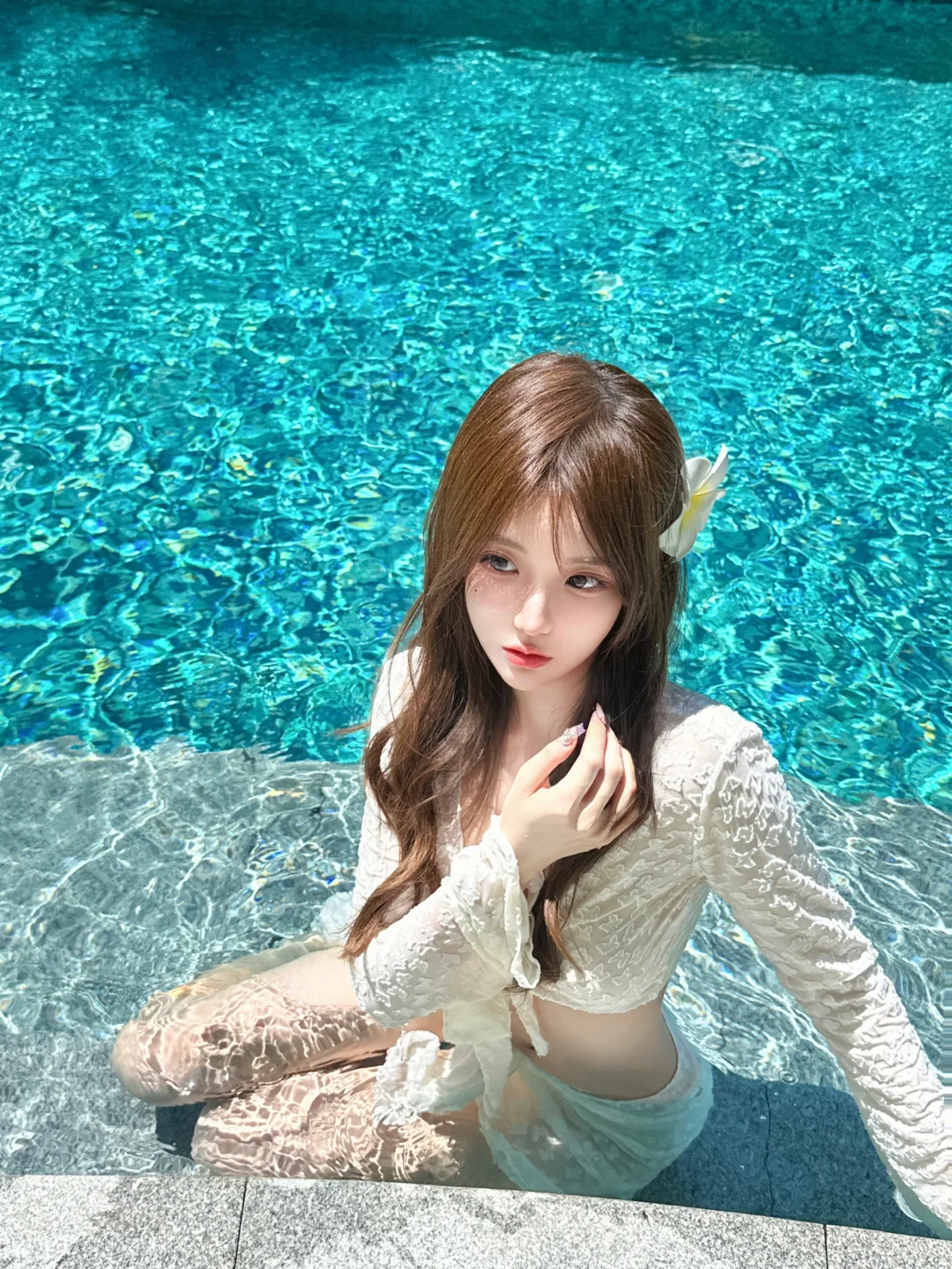 泡在水里的蓝色夏天🫧