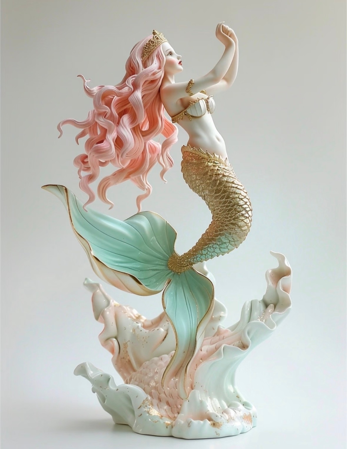美人鱼彩塑：深海中的精灵女王🧜🏻‍♀️在浩渺的海洋中，住着一位美丽绝伦的美人
