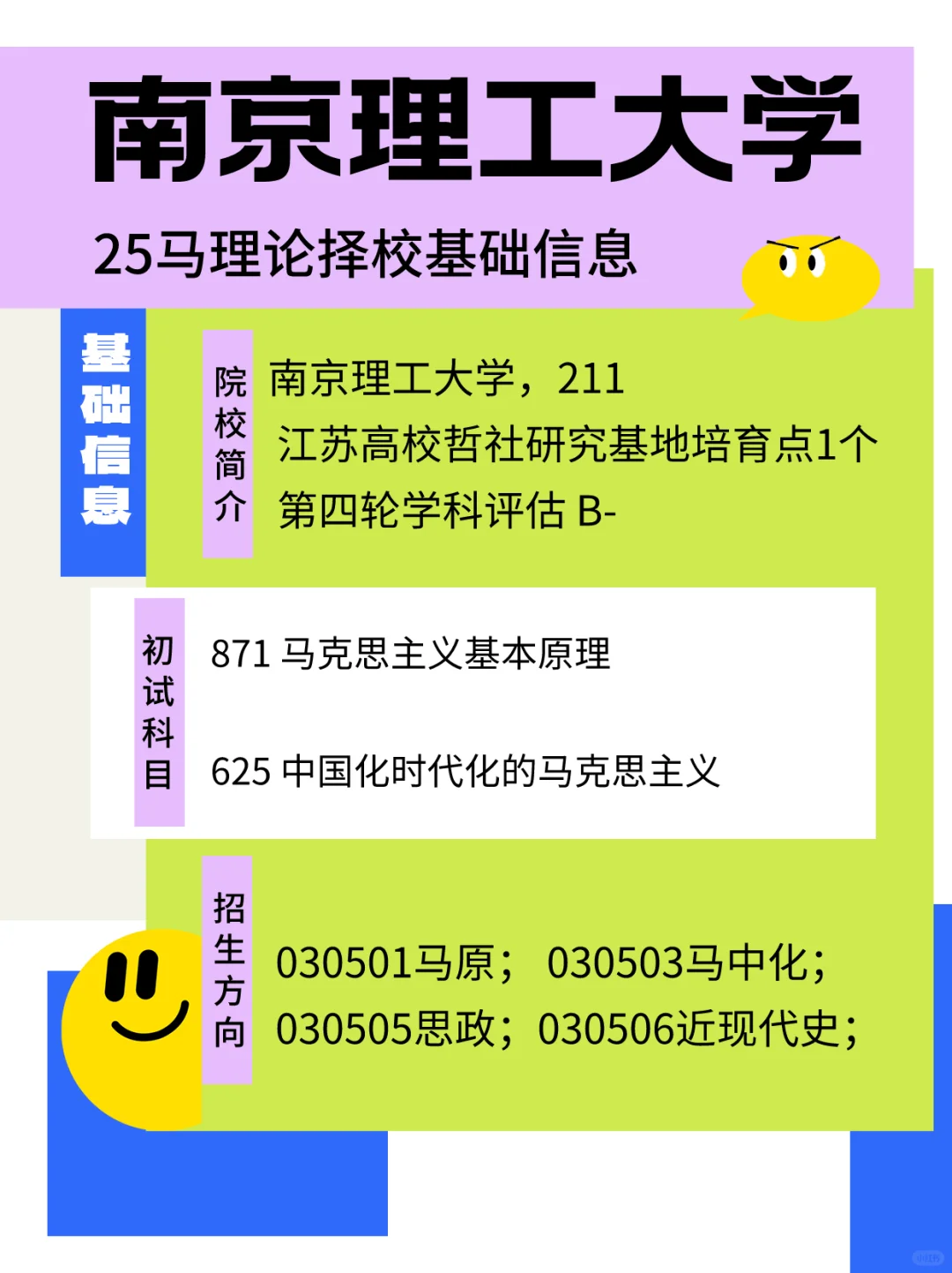 25马理论丨南京理工大学！考题基础江苏211