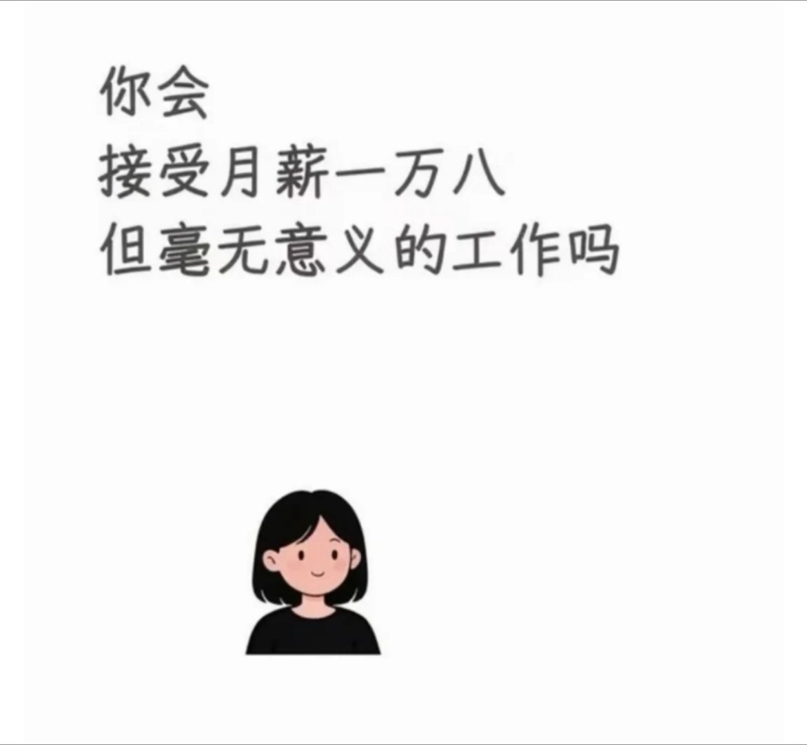 我的人生意义不需要在工作中实现