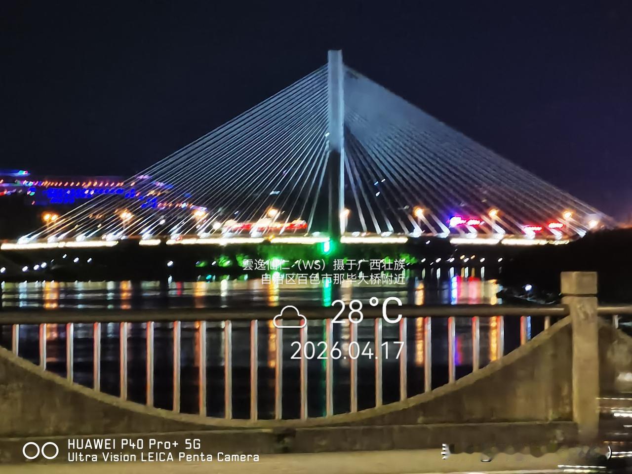 旅居生活记录（9514）广西壮族自治区百色市（199）：东合大桥夜景、绣球手工、