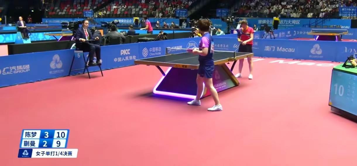 全运乒乓大逆转！陈梦0-2落后连扳4局，全运乒乓大逆转！陈梦0-2落后连扳4局，