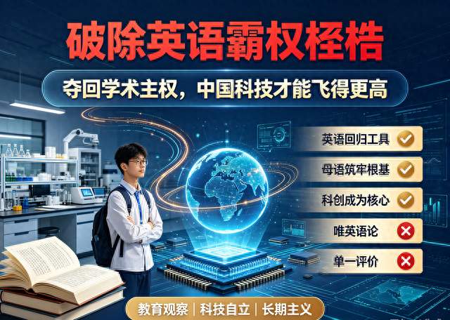 破除英语霸权桎梏，夺回学术主权，才是中国科技腾飞的关键