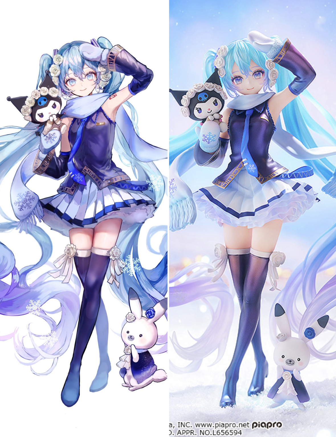 GSC 雪未来×酷洛米 手办彩色原型蓝色系❄️我好爱！！