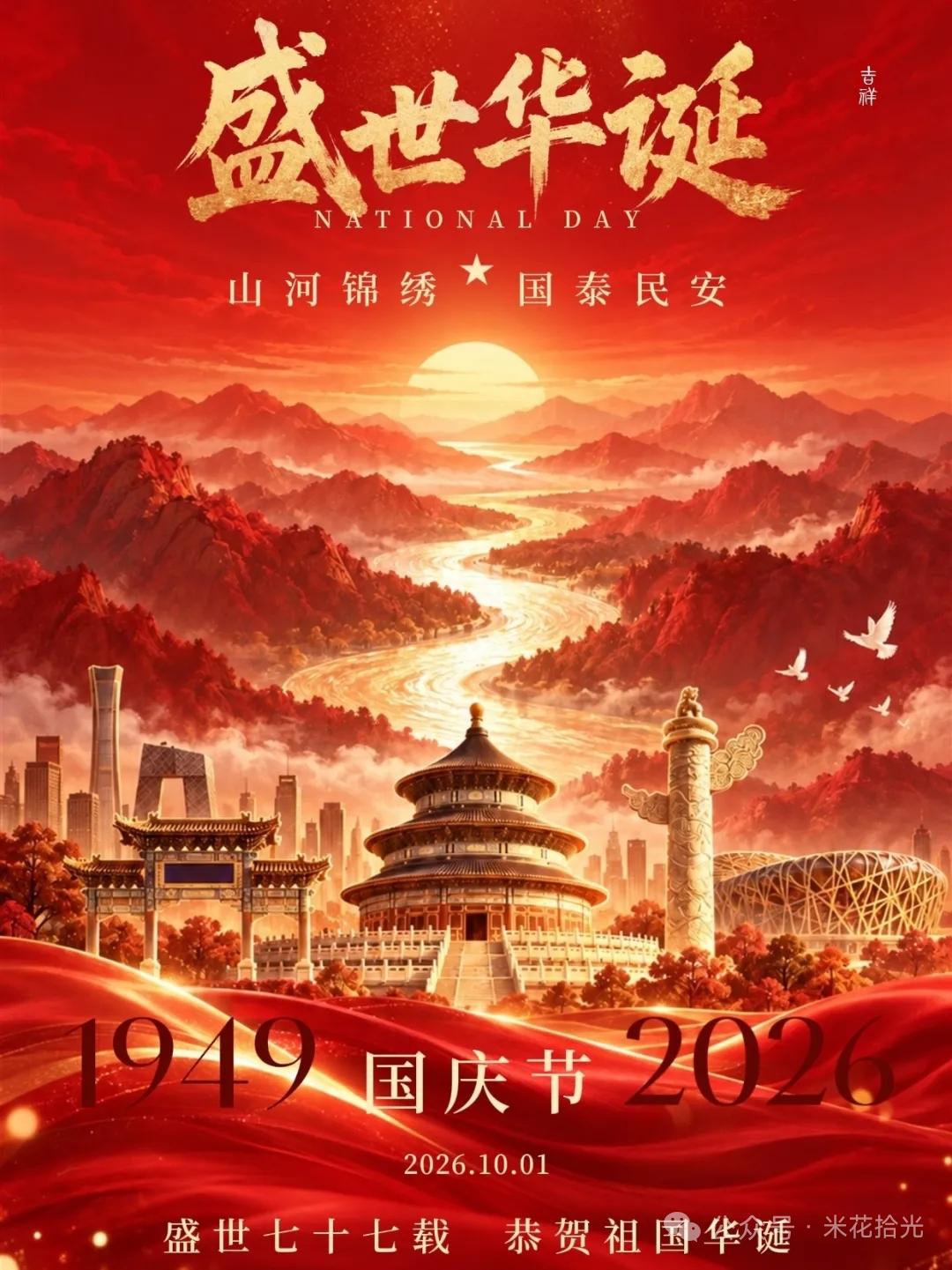 国庆祝贺图片分享