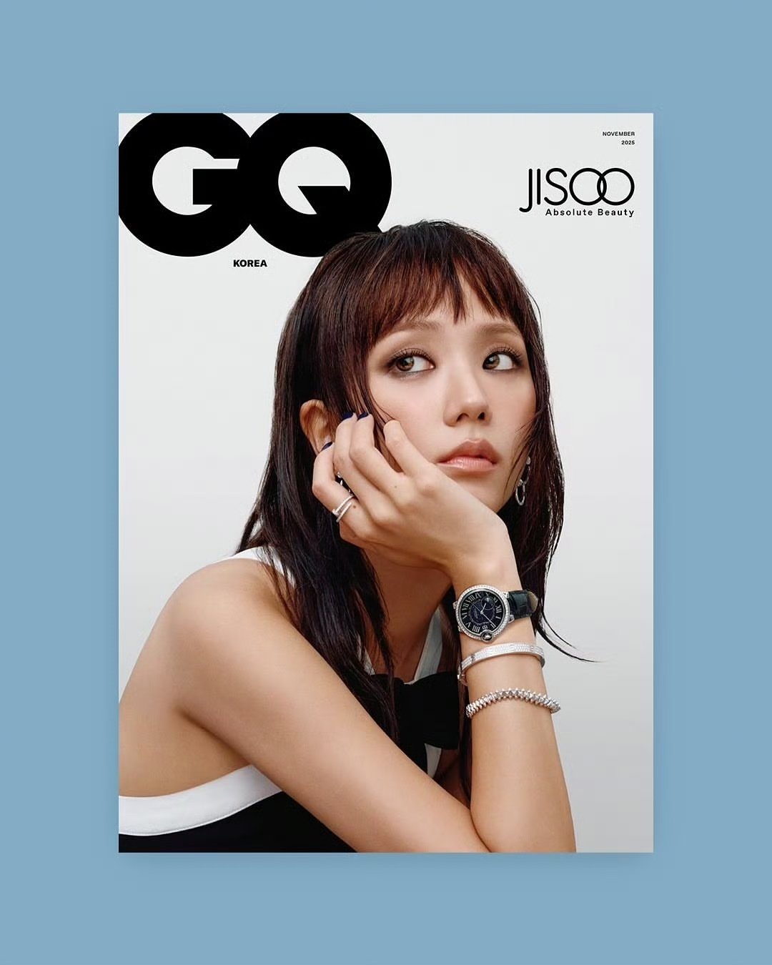 金智秀眉上刘海金智秀韩版gq十一月刊封面 金智秀眉上刘海真的好可爱啊 ​​​