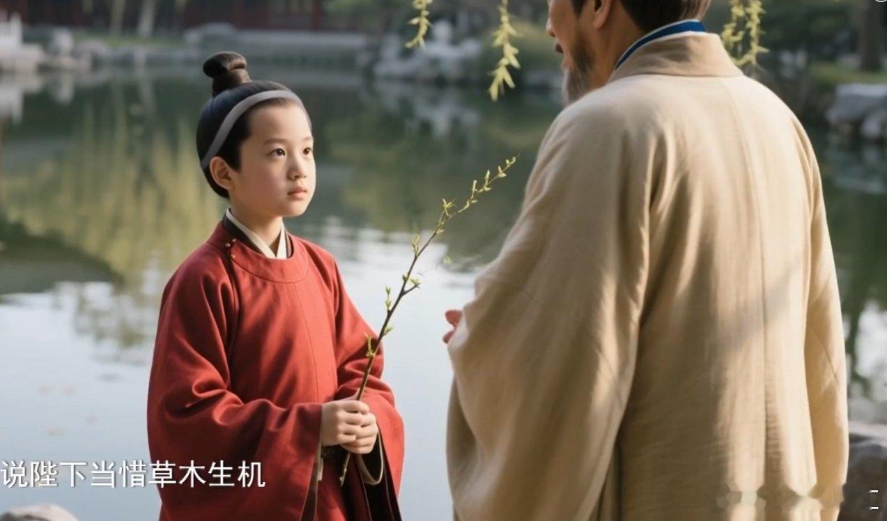 AI还原布衣帝师训斥少年皇帝折柳救命！AI 还原布衣帝师训斥折柳，听着老夫子的话