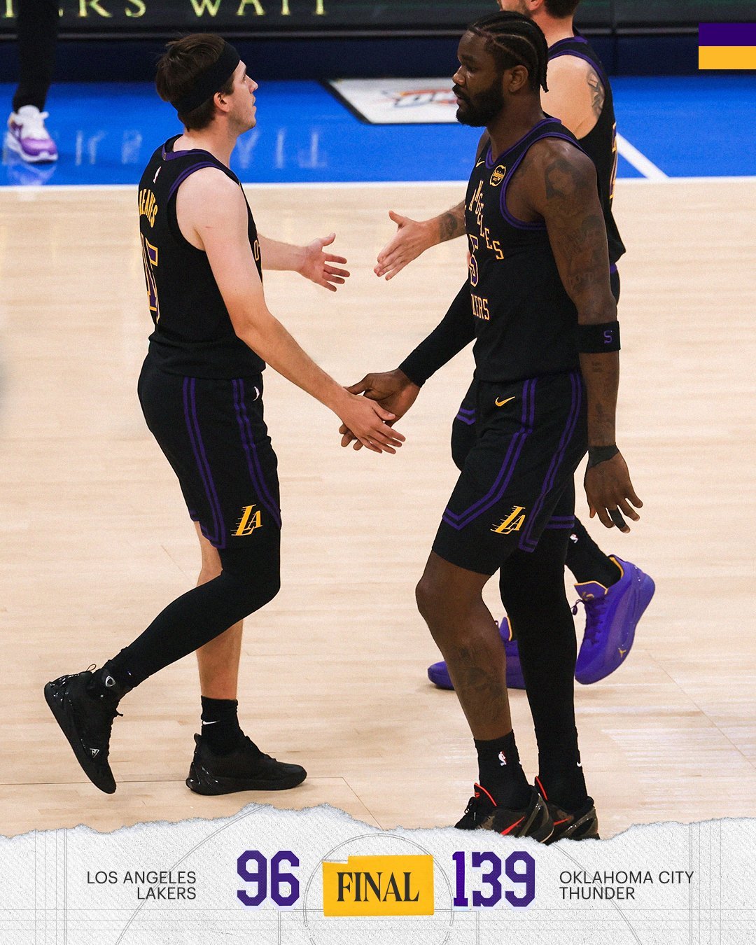 雷霆这一棒把湖人球迷给敲醒了还伤了东子湖人vs雷霆