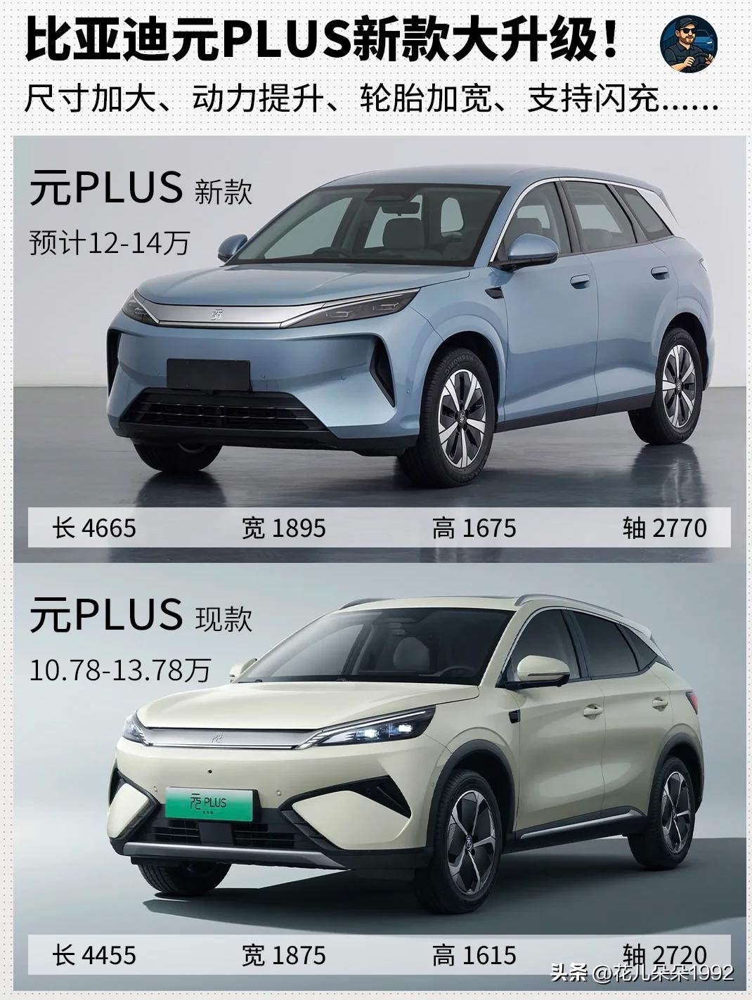 元PLUS新款来袭：尺寸动力大升级，还有闪充
比亚迪元PLUS终于要大改款了
	