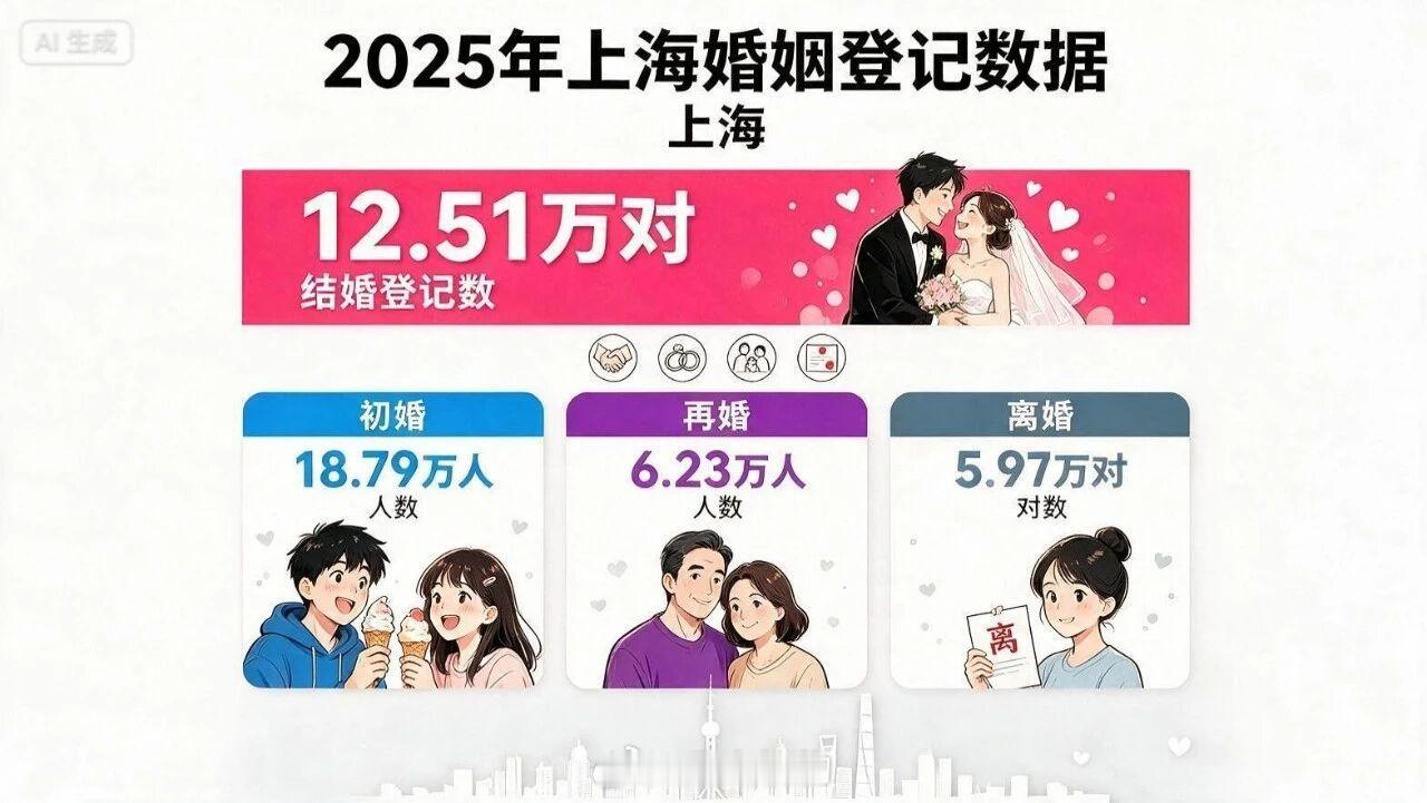 2025年上海婚姻登记数据 ​​​