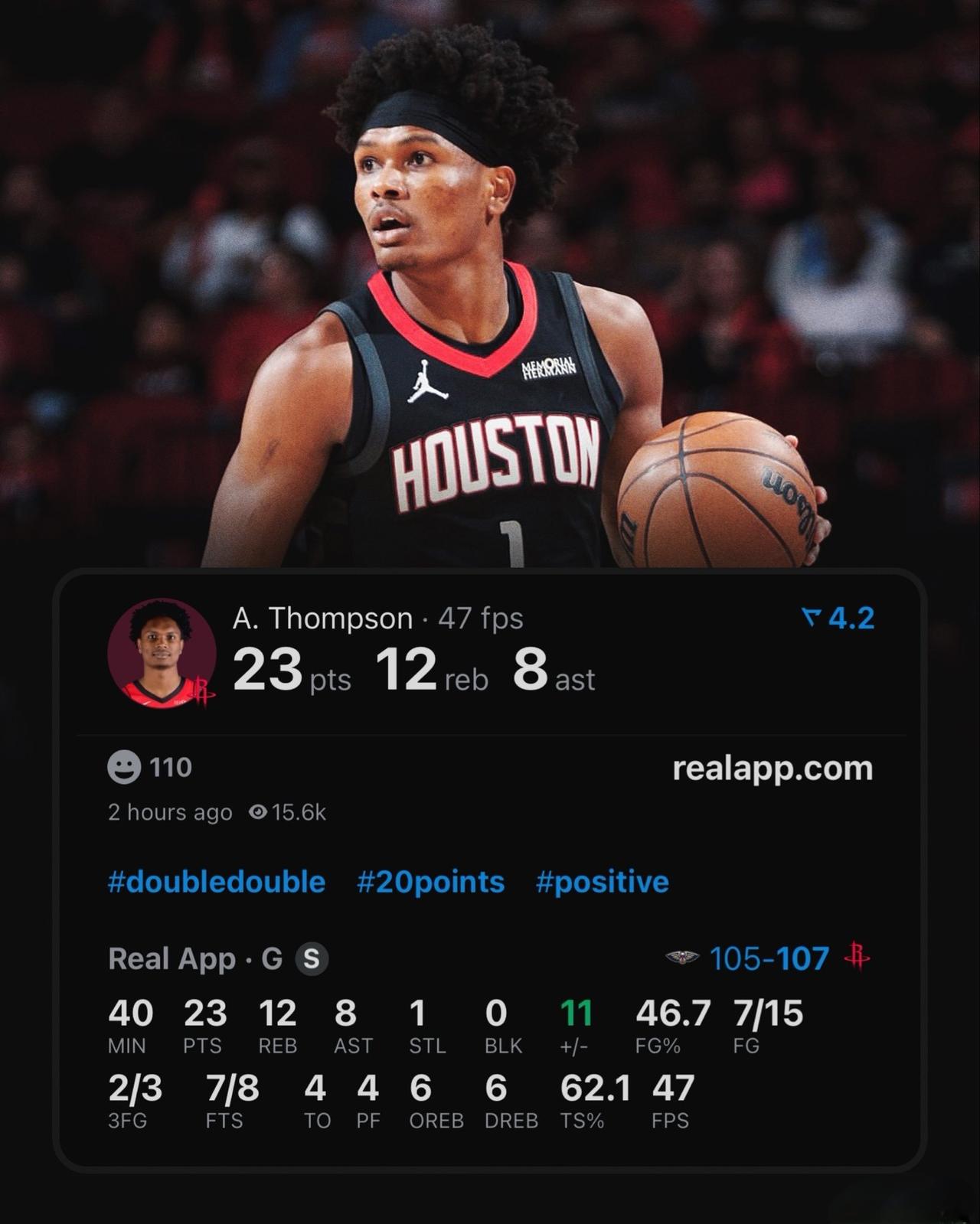 阿门vs鹈鹕:23分12板8助攻三分3中2联盟本月场均20分5板5助且命中率超6