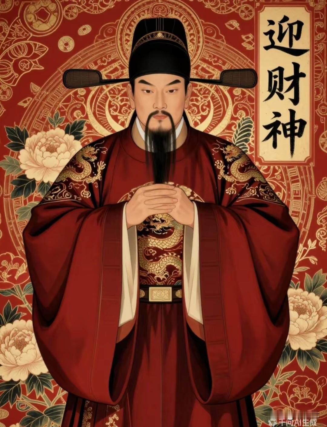 迎5路财神[烟花][福]
东文财比干，西武圣关帝
南柴北公明，中帝商祖王