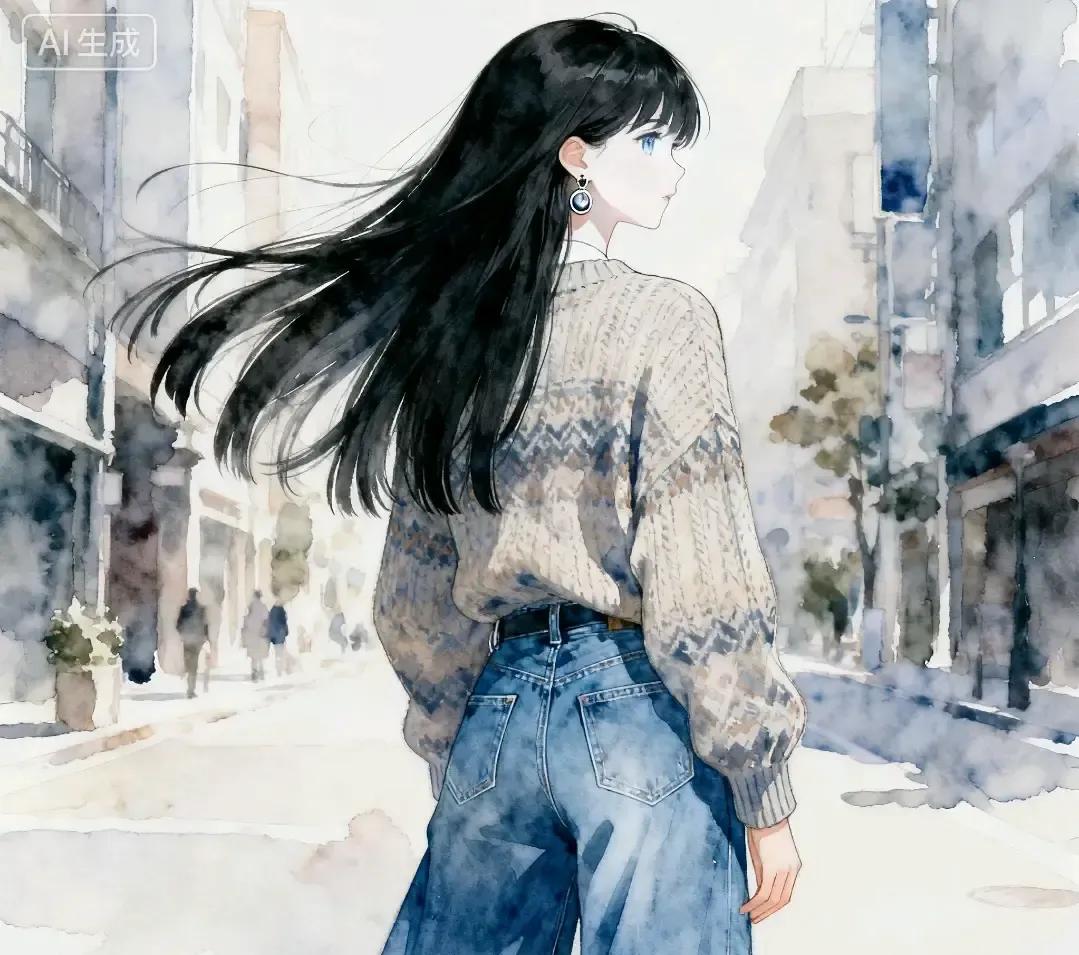 刷到一堆教女生练“淡淡的牛逼感”的帖子，配图全是白毛衣配黑长直，文案写着“不讨好