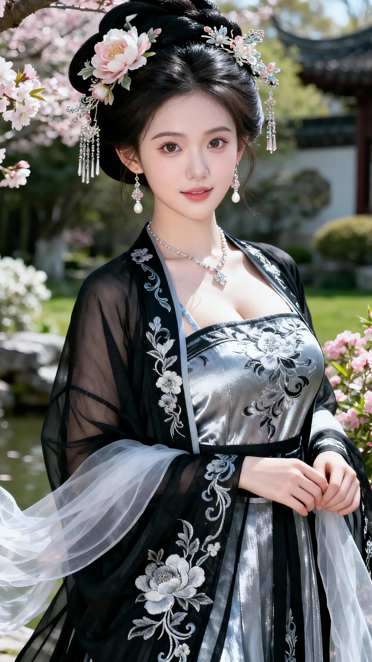古风如画，汉服如梦，一袭华裳展婉约汉服，你喜欢吗
