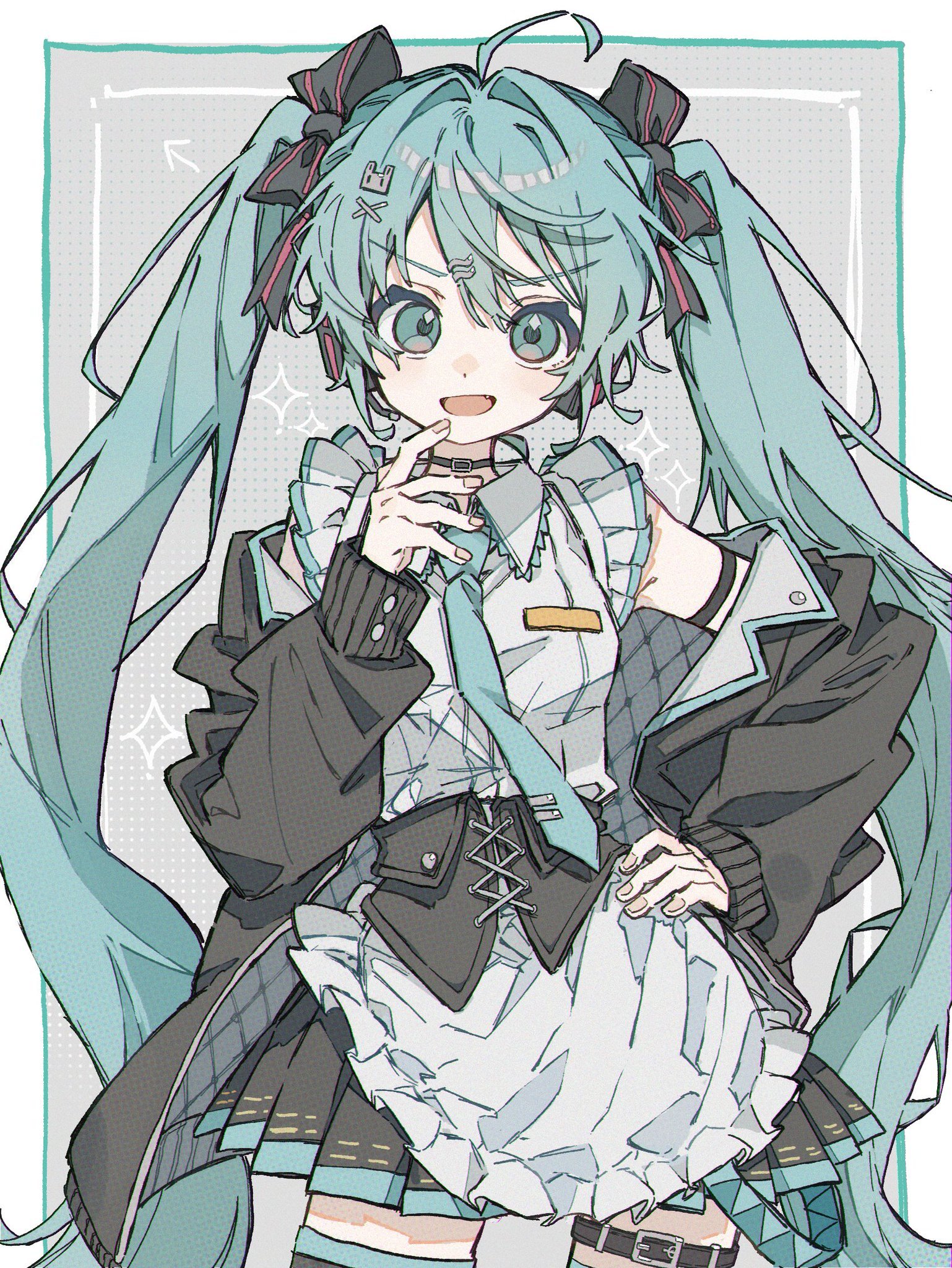初音未来动漫仲夏狂欢季 真的好喜欢三夜老师绘制的初音未来.绘：Sanye_mit