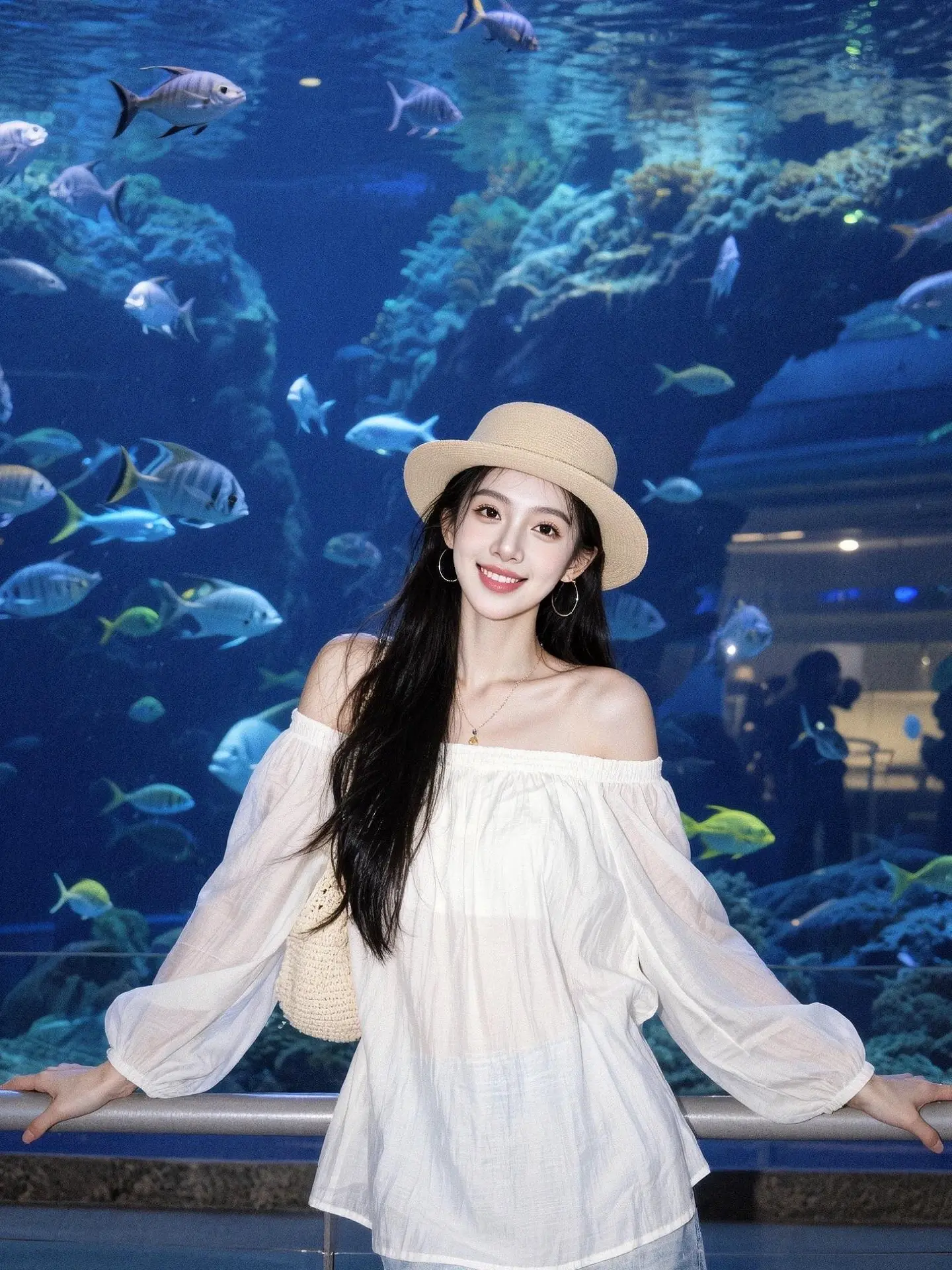 AI水族馆白衣写真 随变ai随便玩 ai创作 玩法合伙人计划 随变一拍都很夯