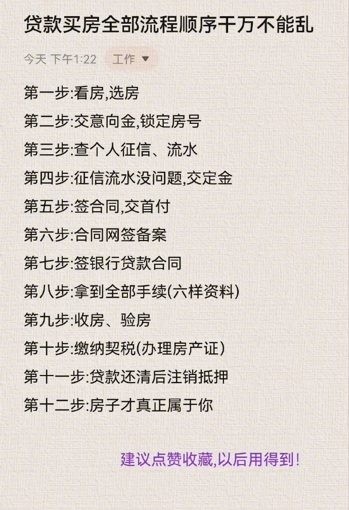 买房流程顺序，买房一定要按顺序来，收着! ​​​