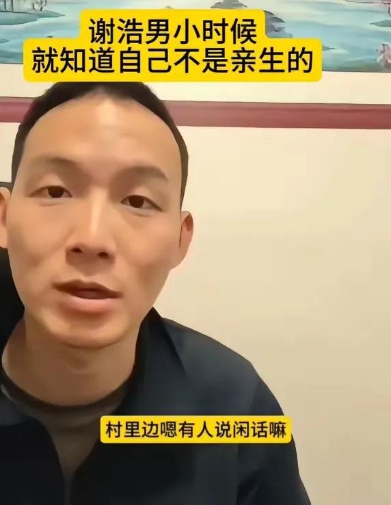 谢浩男在撒尿和泥的年龄，就隐约从邻居口中得知，自己是养家买来的。

别人家五六岁