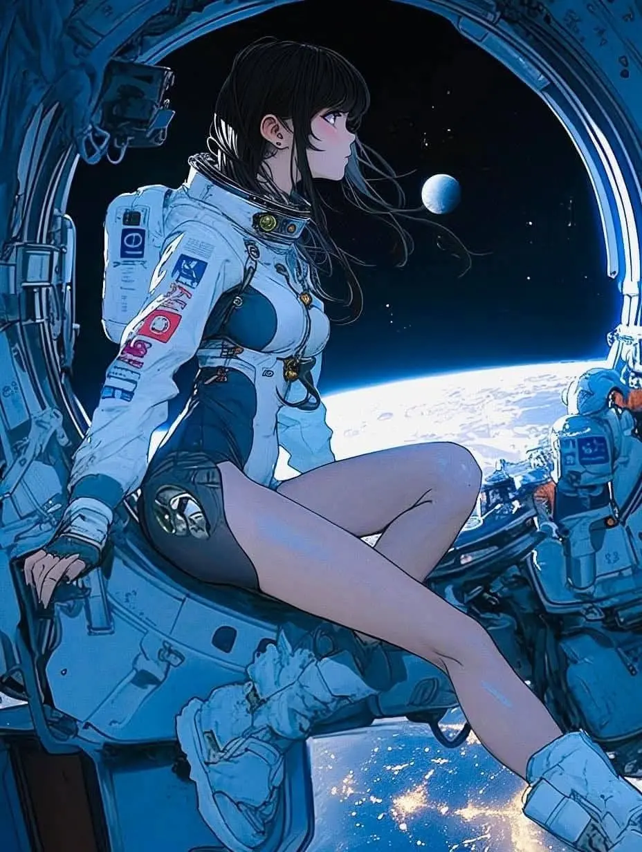 建模脸cos 赛博cos 游戏角色建模 宇宙空间站 二次元空间站
