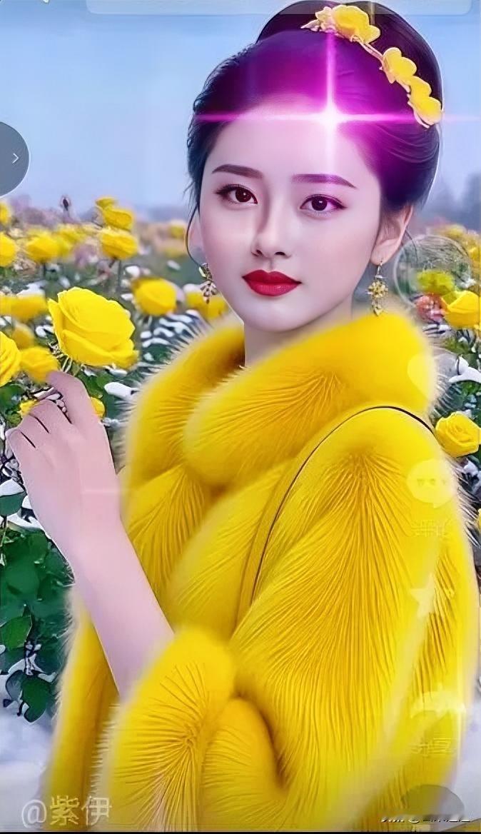 春日花海中的惊艳一瞥，黄色外套与花海相映成趣！🌸💛