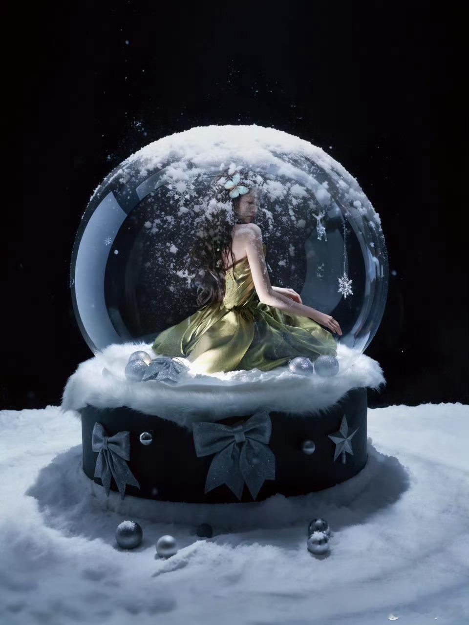 祝绪丹水晶公主祝绪丹绿裙子 丹丹你是懂我想看什么的哇！祝绪丹在水晶球里！！祝绪丹