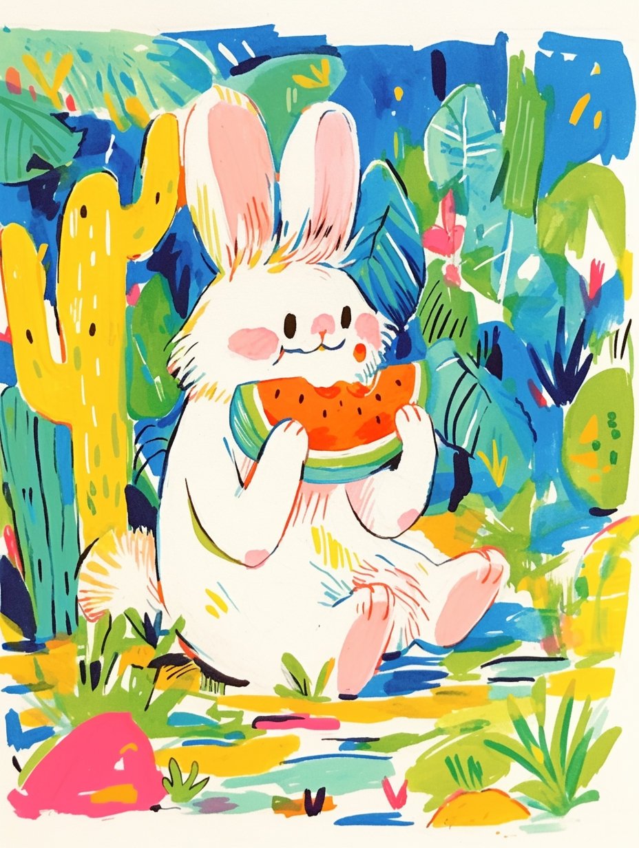 不同动物吃到西瓜的反应.🍉#夏日次元盛典# ​​​