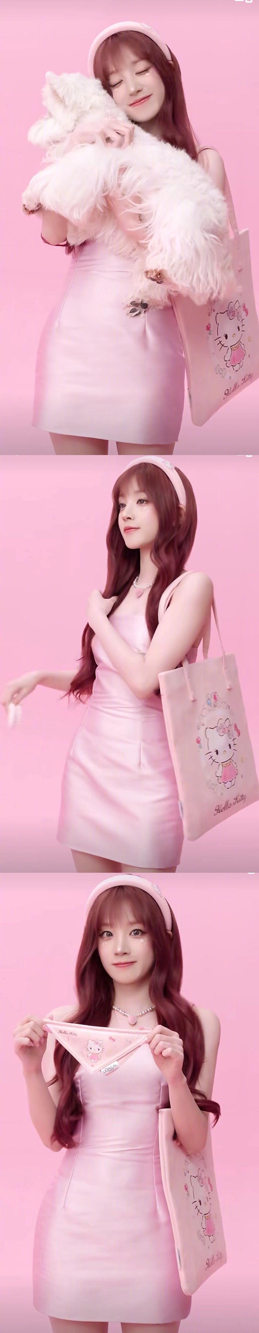 雨琦妹妹春日感满满新物料来也！今日绝美OOTD Hello Kitty含量拉满！