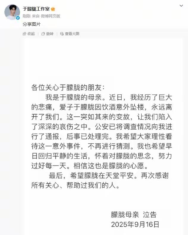 有媒体评论：于朦胧坠亡事件流言应止于真相。但对于阴谋论者，显然流言是无法止于真相